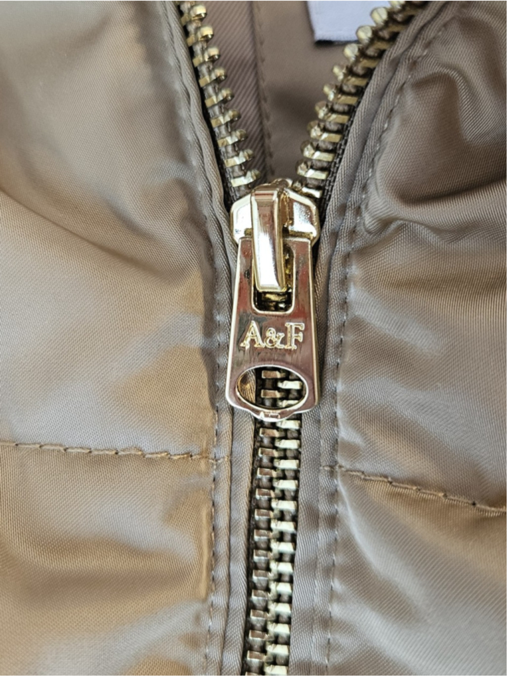 Abercrombie & Fitch Ultra Collection Mini Puffer Jacket Satin Brown Size XXL - Picture 12 of 15